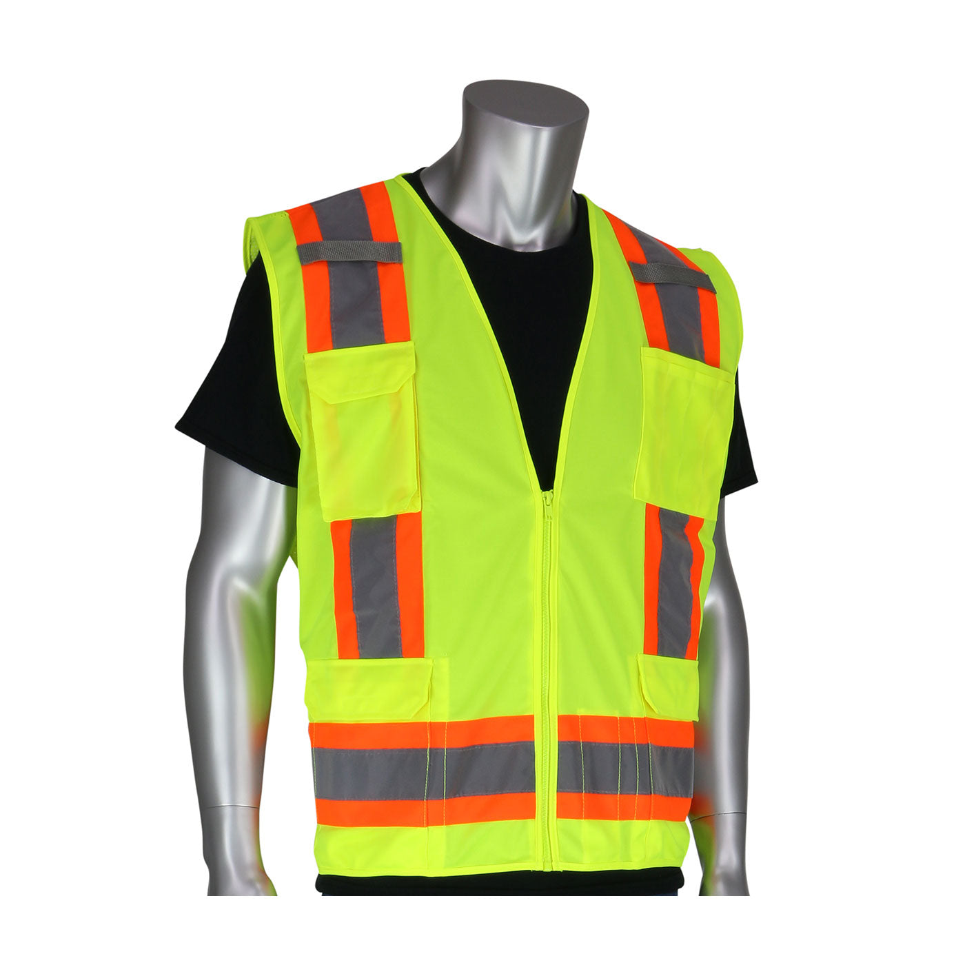 PIP 302-0500-YEL Two-Tone Yellow Surveyors Vest