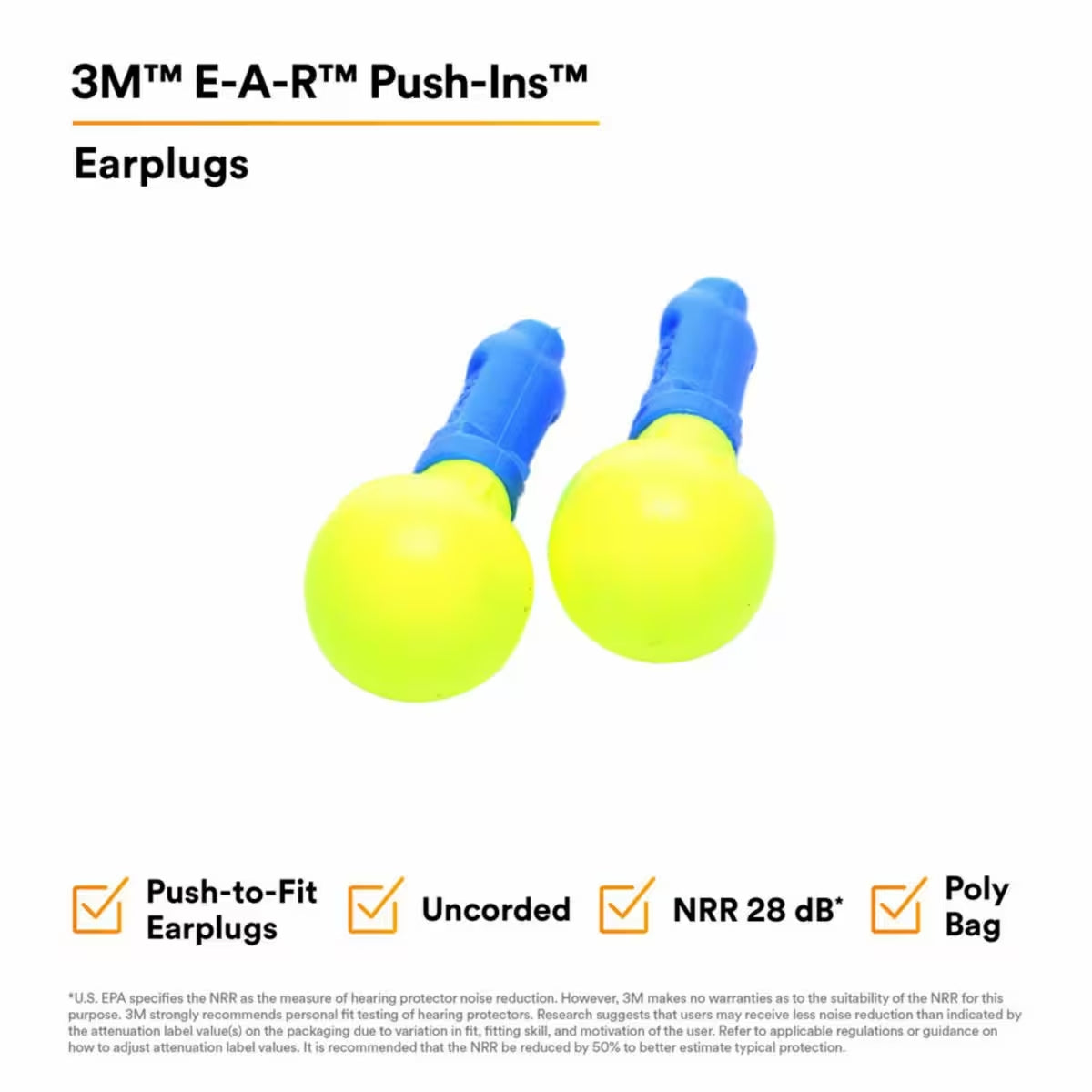 3M 318-1002 earplugs with descriptions