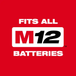 Milwaukee 3453-22 M12 Batteries