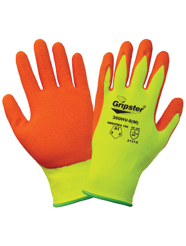 Global Glove 360HV Rubber Coated High Visibility Gloves