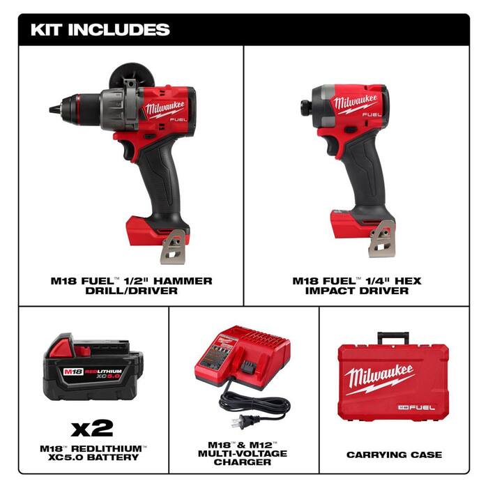 Milwaukee 3697-22 Kit Includes