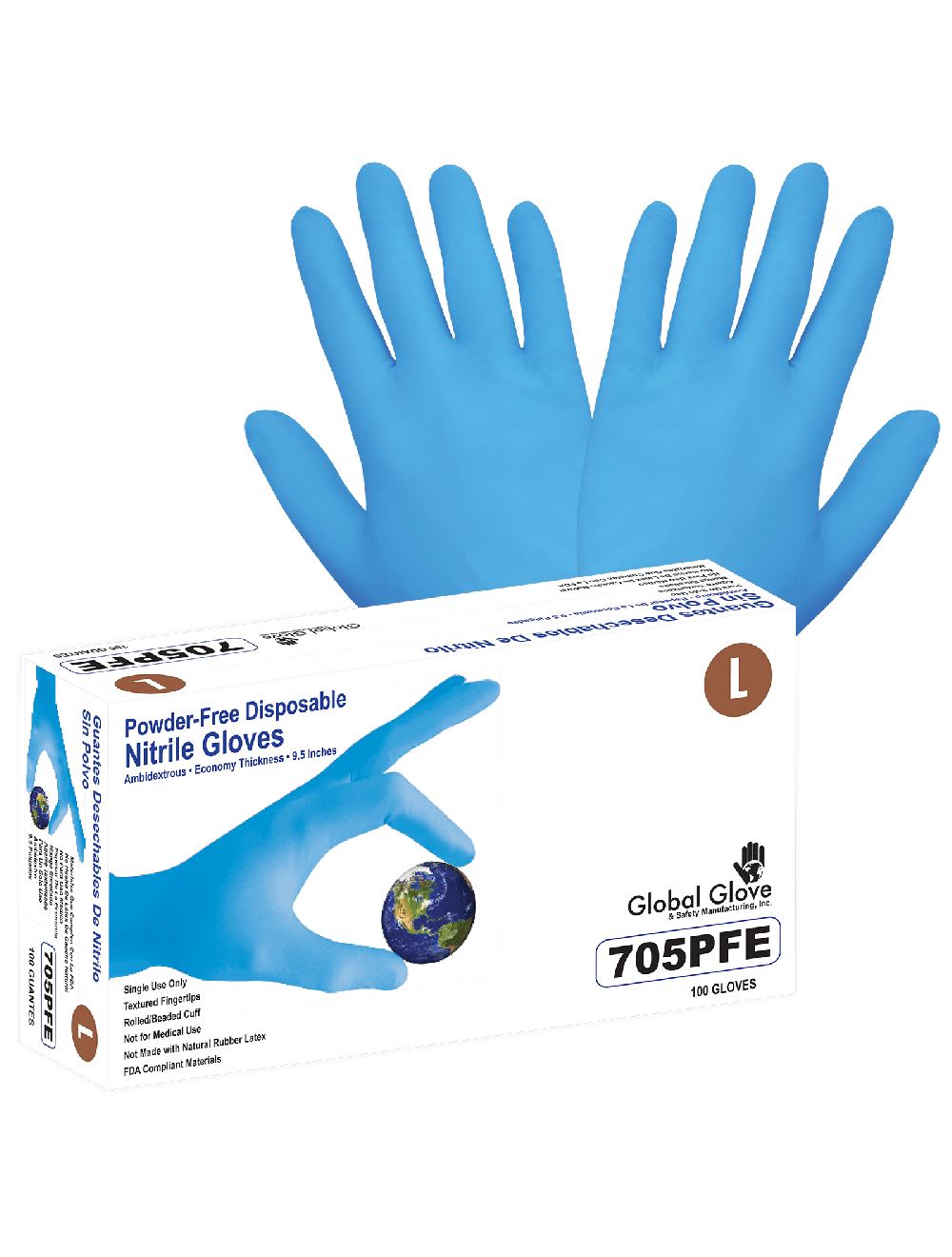 Global Glove 705PFE-XL Packaging