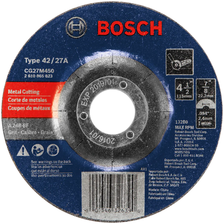 Bosch CG27M450 4-1/2" x 3/32" abrasive wheel - 25 pack