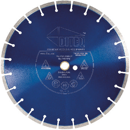 Diteq D70017 14" x 0.125" x 1" Diamond Blade