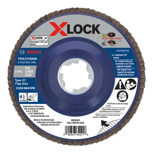 Bosch FDX2745060 4-1/2" type 27 60 grit flap disc