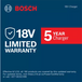 Bosch GAL18V6-80 warranty