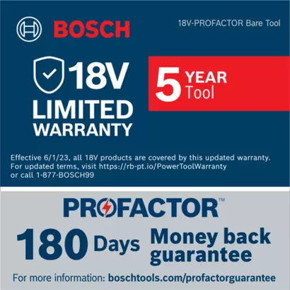 Bosch GBH18V-34CQN warranty