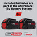 Bosch GBH18V-45CK24 AMPShare battery system