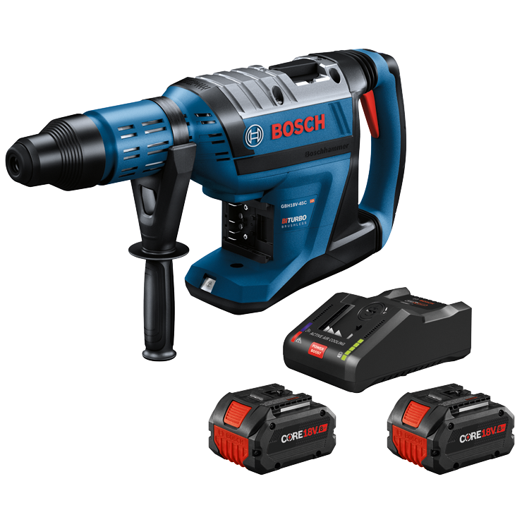 Bosch GBH18V-45CK24 Profactor 18V Connected-Ready SDS-Max 1-7/8" rotary hammer kit with batteries