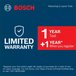 Bosch GCL100-40G warranty