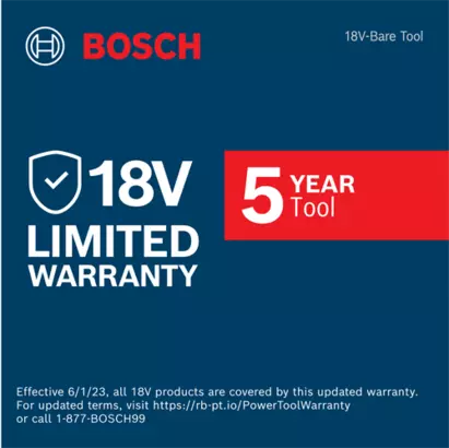 Bosch GDX18V-1860CN warranty