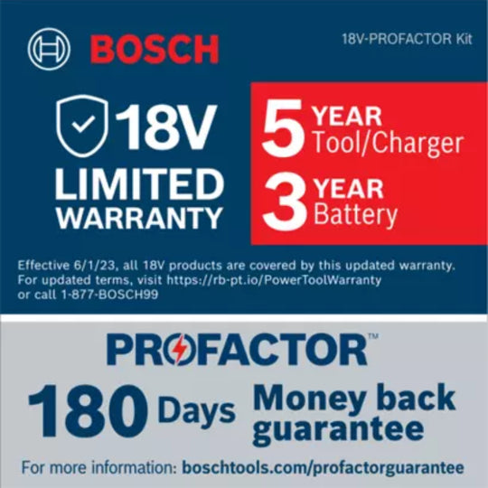 Bosch GSA18V-110B14 warranty