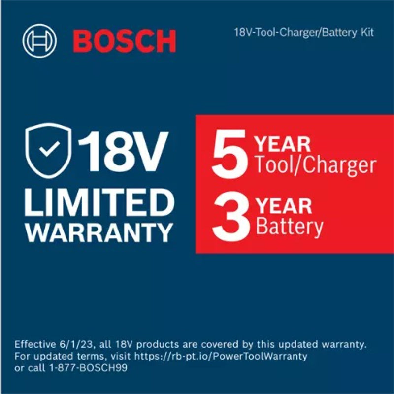 Bosch GSB18V-535CB15 warranty