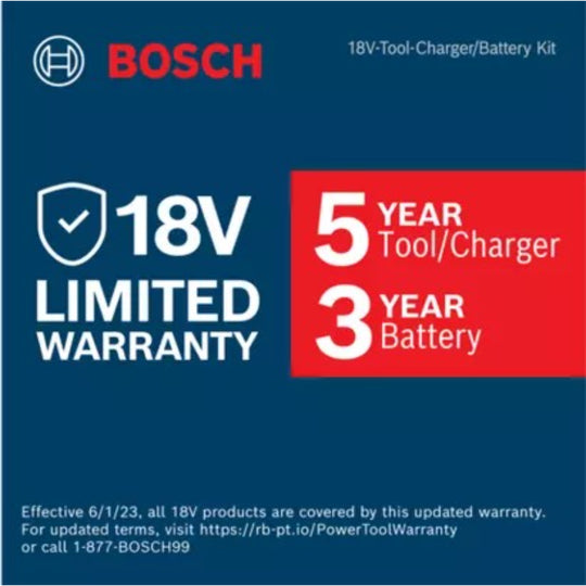 Bosch GSB18V-755CB25 Warranty