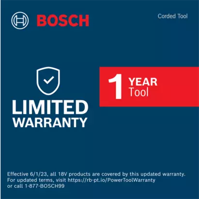 Bosch GWS13-50VS warranty