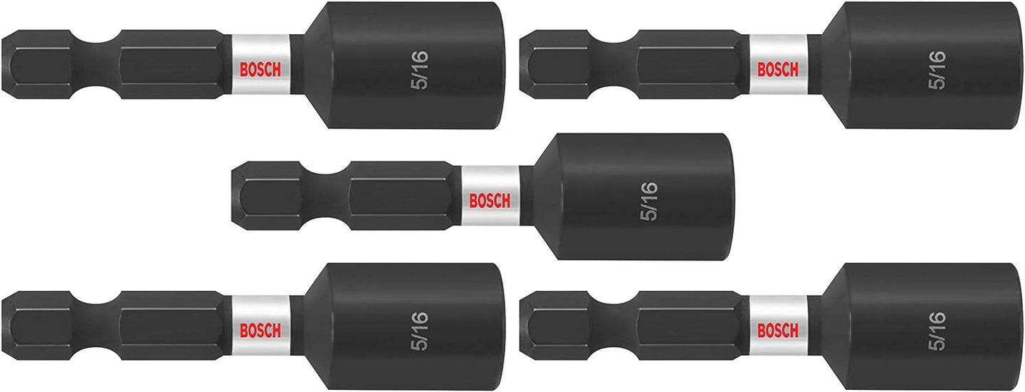 Bosch ITNS516B impact tough 5/16" x 1-7/8" nutsetter - 5 pack