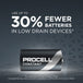 Duracell PC1300 30% fewer batteries