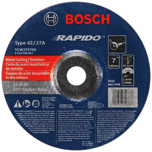 Bosch TCW27S700 7" type 27A thin cutting wheels for angle grinders