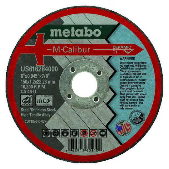 Metabo US616284000 Type 1 Cutting Wheel