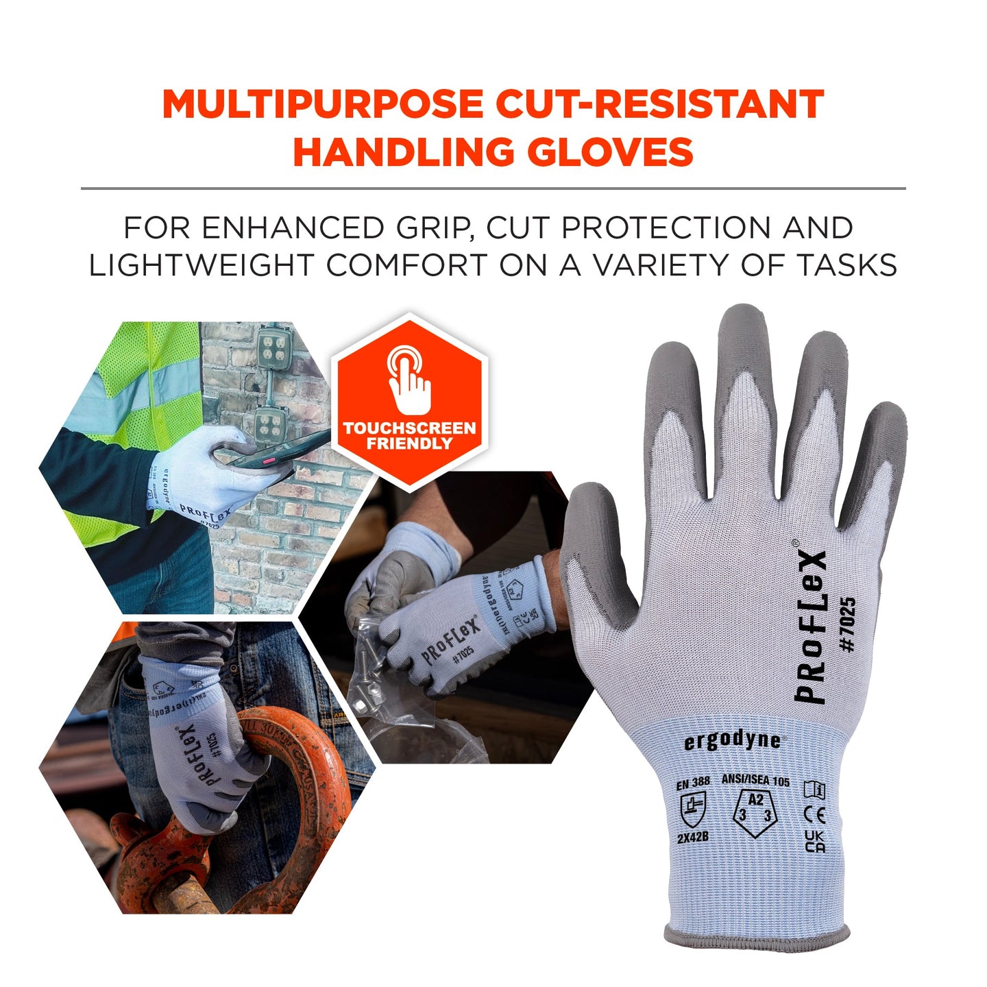 Ergodyne 10432 Multipurpose Cut-Resistant Handling Gloves