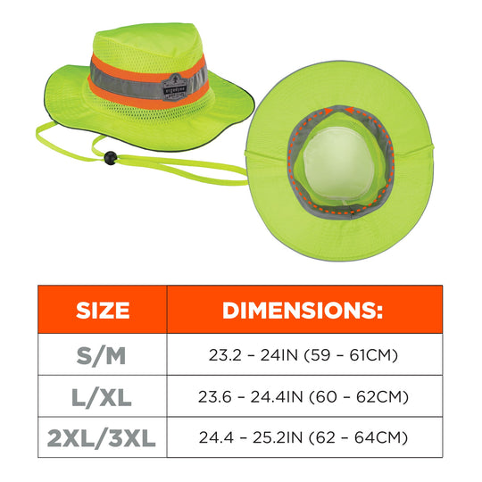 Ergodyne 1259 Size Dimensions