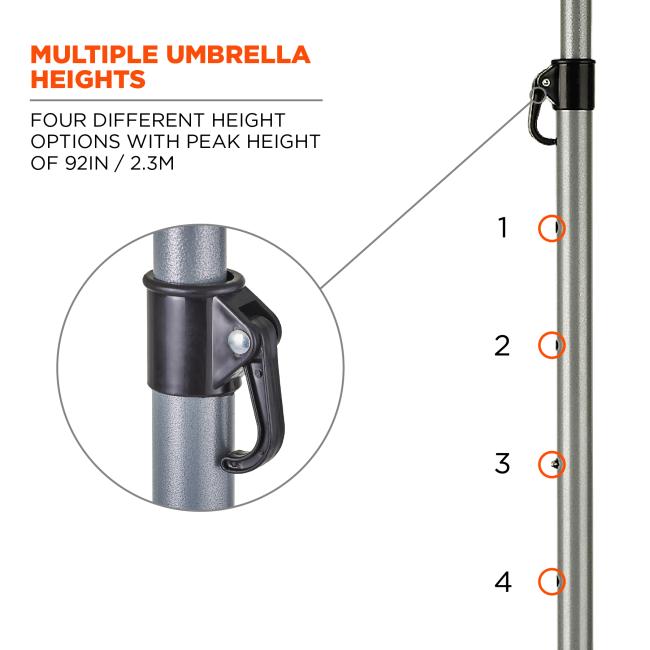 Ergodyne 12967 Multiple Umbrella Heights