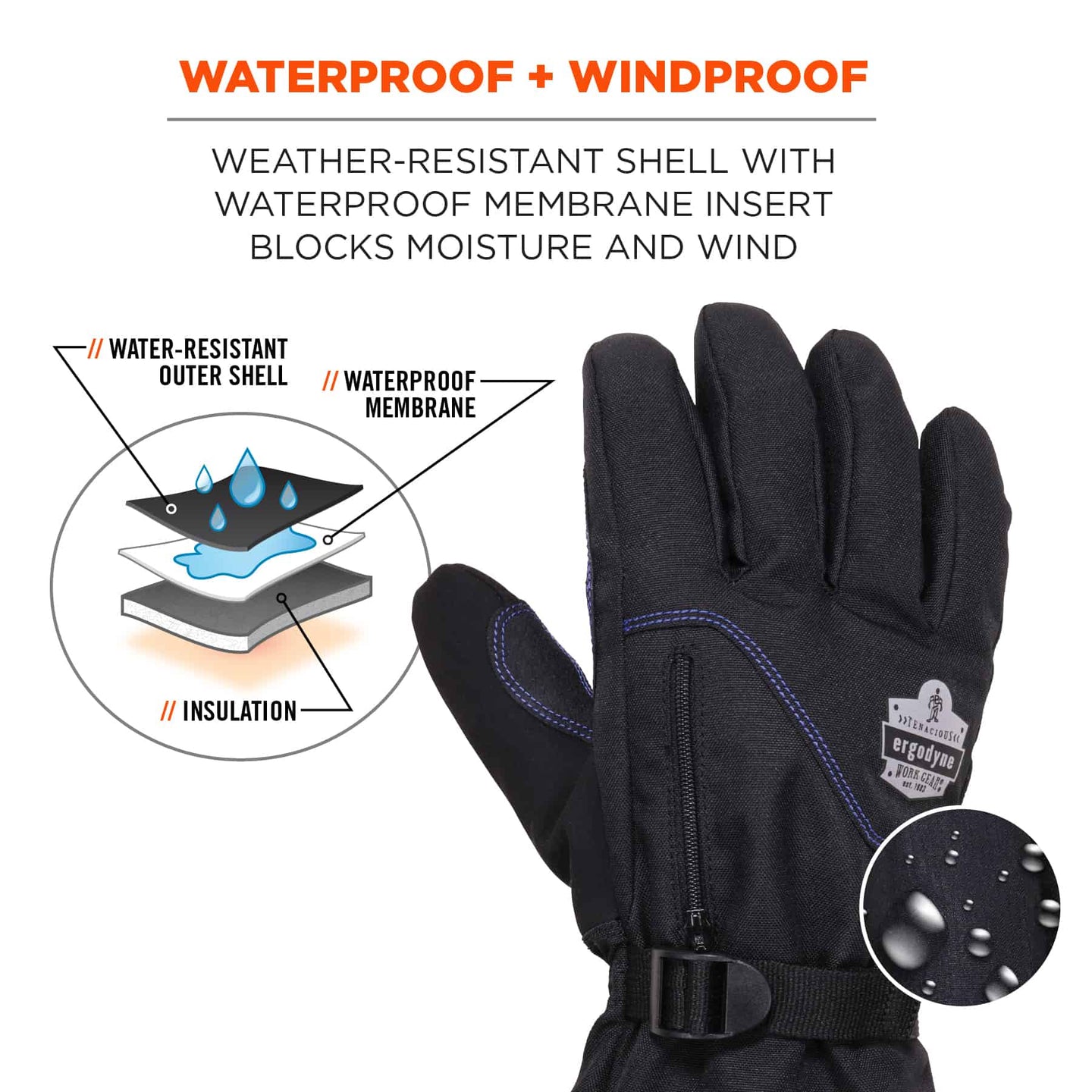 Ergodyne 17602 Waterproof and Windproof