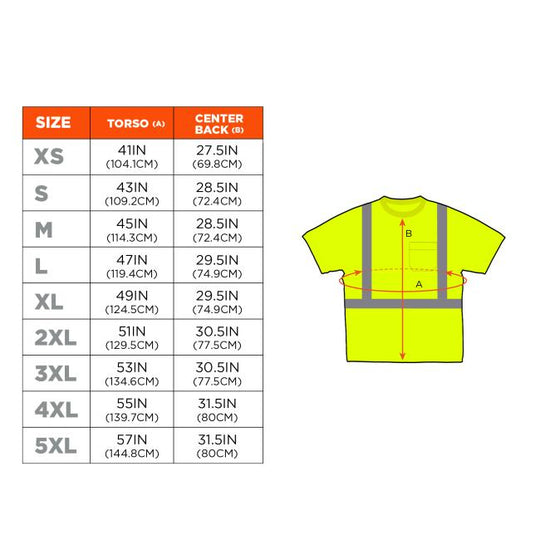 Ergodyne 2150 sizing chart