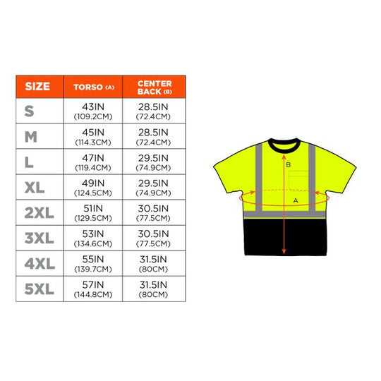 Ergodyne 2250 sizing chart