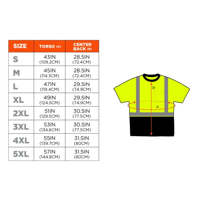 Ergodyne 2250 sizing chart