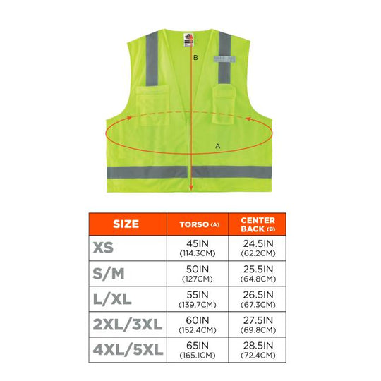 Ergodyne 2402 Sizes