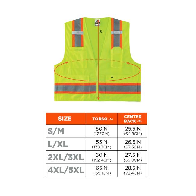 Ergodyne 2407 Sizes