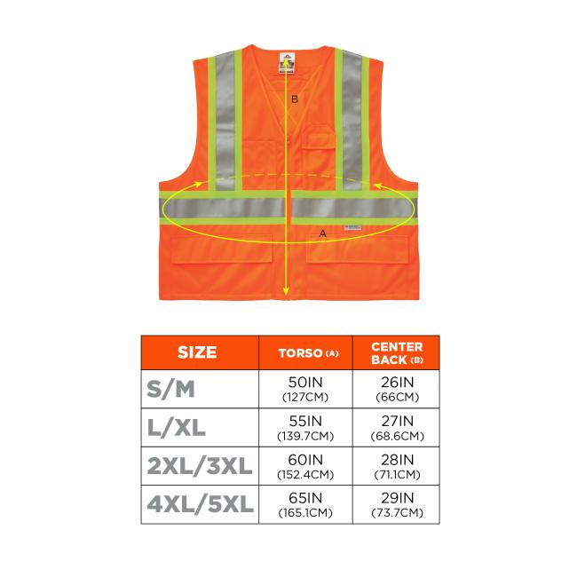 Ergodyne 2618 Sizes