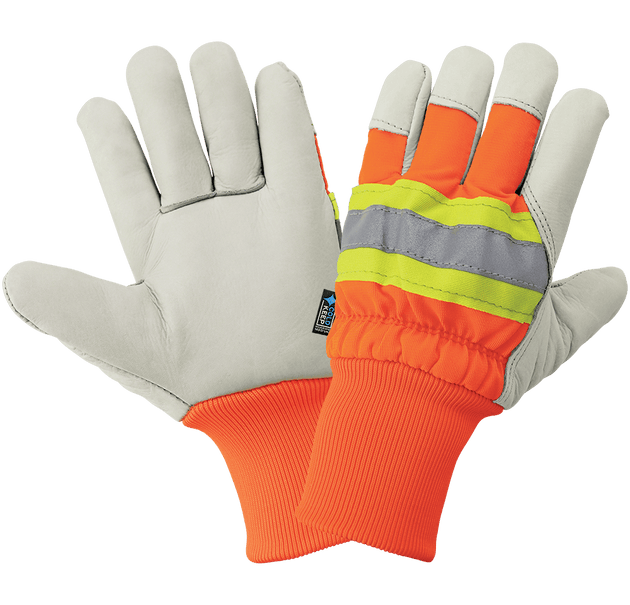 Global Gloves 2950HVKW-7 High-Visibility Cowhide Leather Gloves