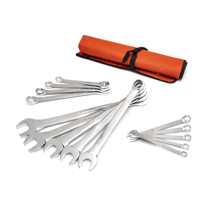 Crescent CCWS4 combination wrench set with tool roll