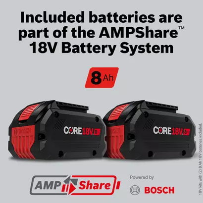 Bosch GBH18V-26DK24 AMPShare battery system