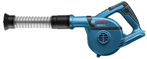 Bosch GBL18V-71N side view with bending nozzle